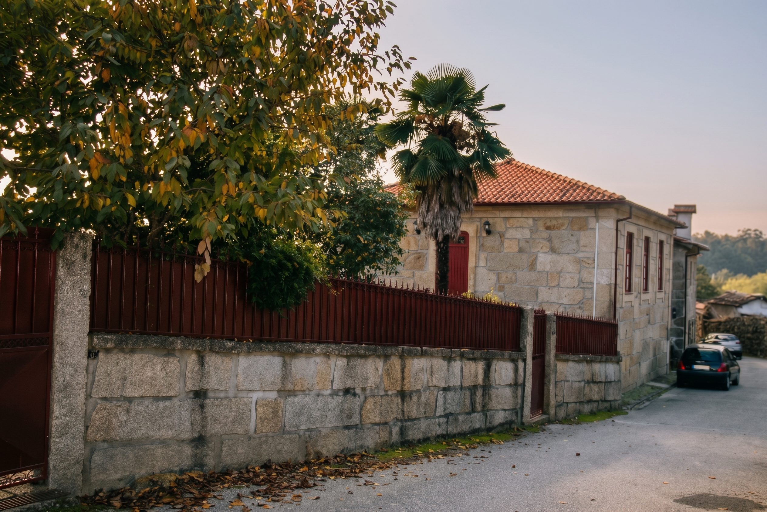 Fachada de granito da casa